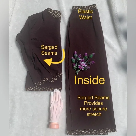 LOGO VL ⭐️ Bronze Brown 🌟 EUC - 2 piece Knit MIDI skirt &  top ⭐️ CLEAN - Picture 7 of 14